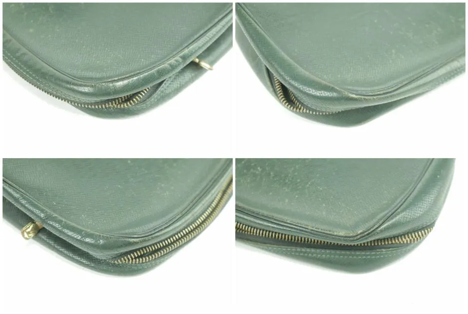 Louis Vuitton Trousse Toilery Pouch GM Taiga Leather Green 232555