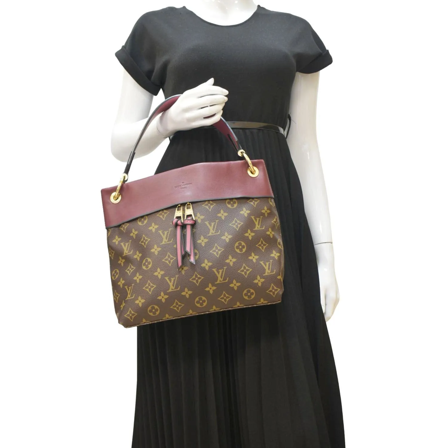 LOUIS VUITTON Tuileries Besace Monogram Canvas Shoulder Bag Bruyere