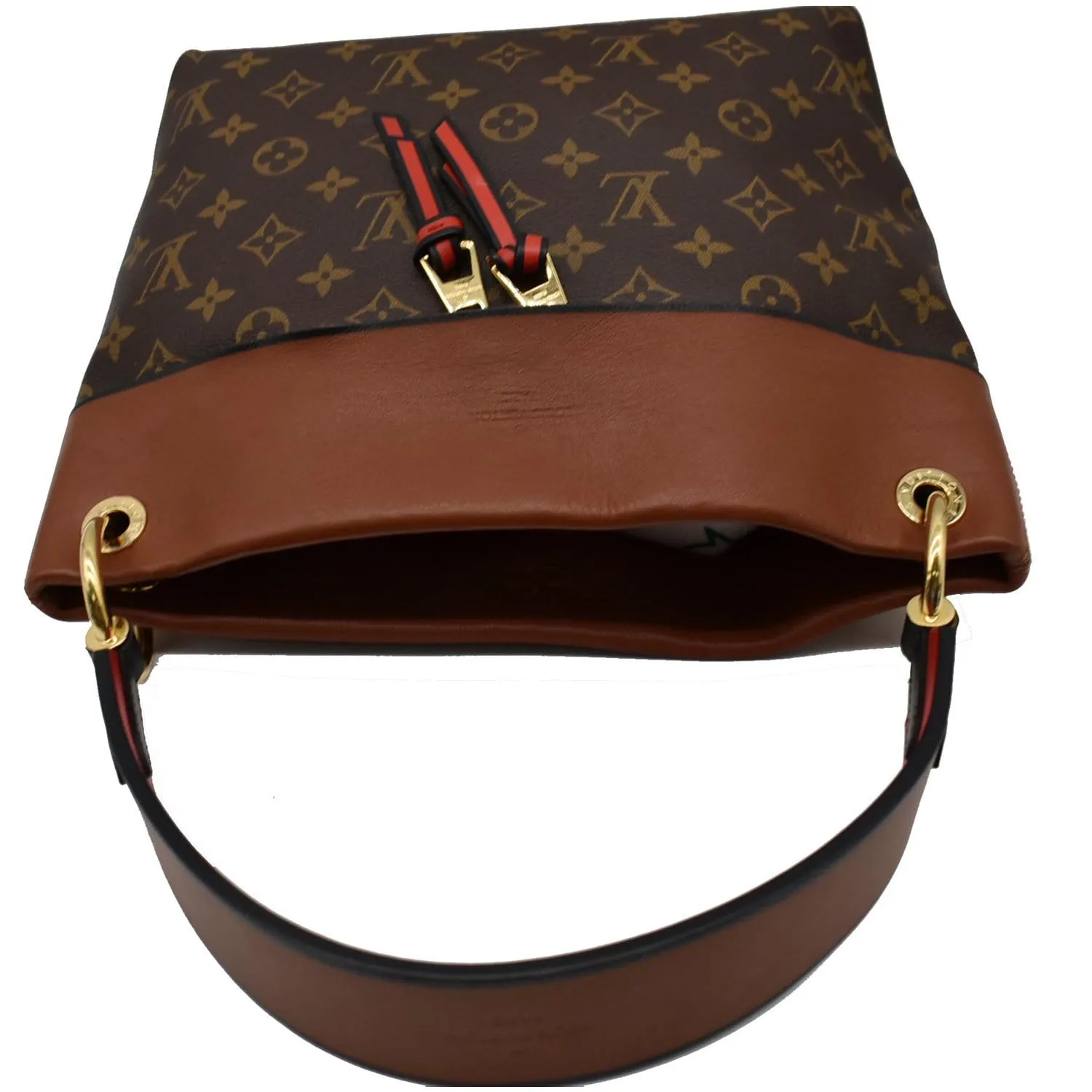 LOUIS VUITTON Tuileries Besace Monogram Canvas Shoulder Bag Caramel