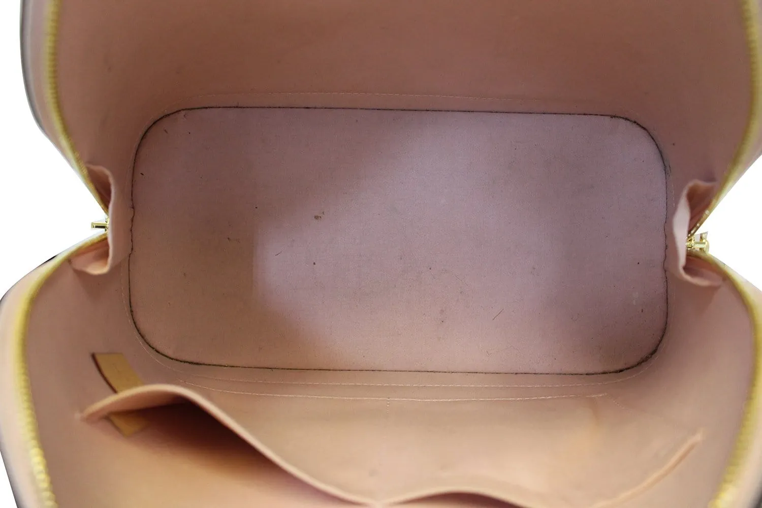 LOUIS VUITTON Vernis Leather Alma PM Rose Ballerine Satchel Bag
