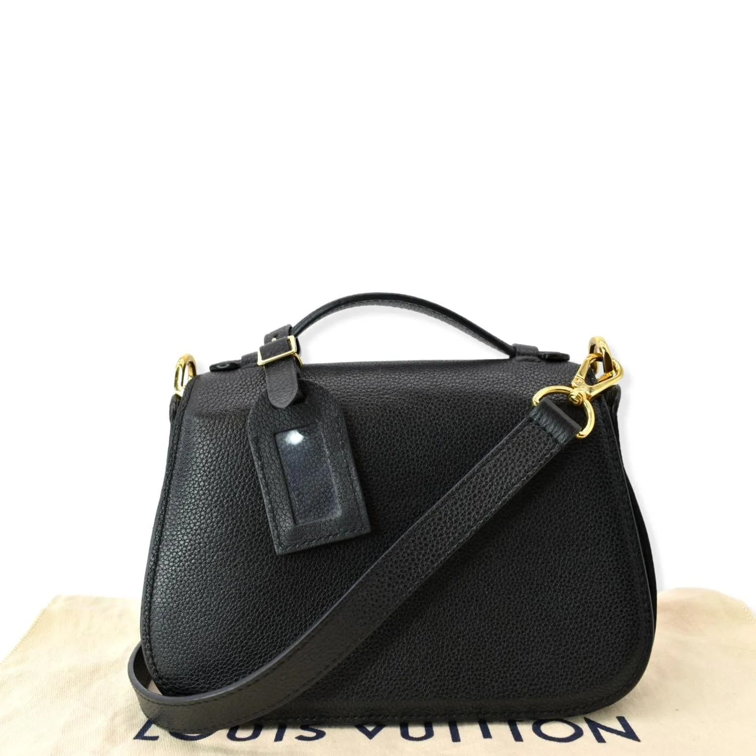 LOUIS VUITTON Vivienne NM Grained Calfskin Leather Shoulder Bag Black- sold