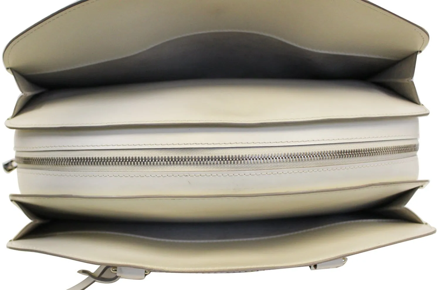 LOUIS VUITTON White Epi Leather Pont-Neuf GM Satchel Bag