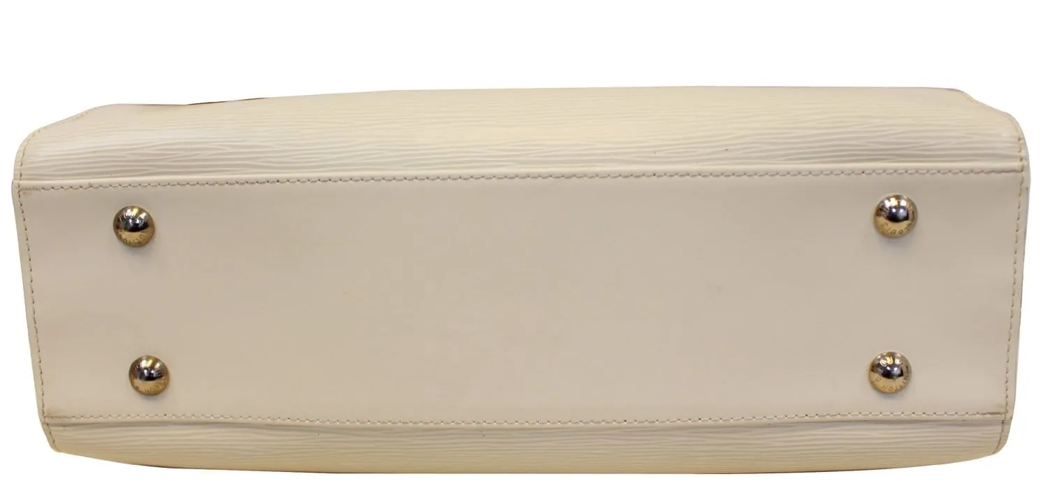 LOUIS VUITTON White Epi Leather Pont-Neuf GM Satchel Bag