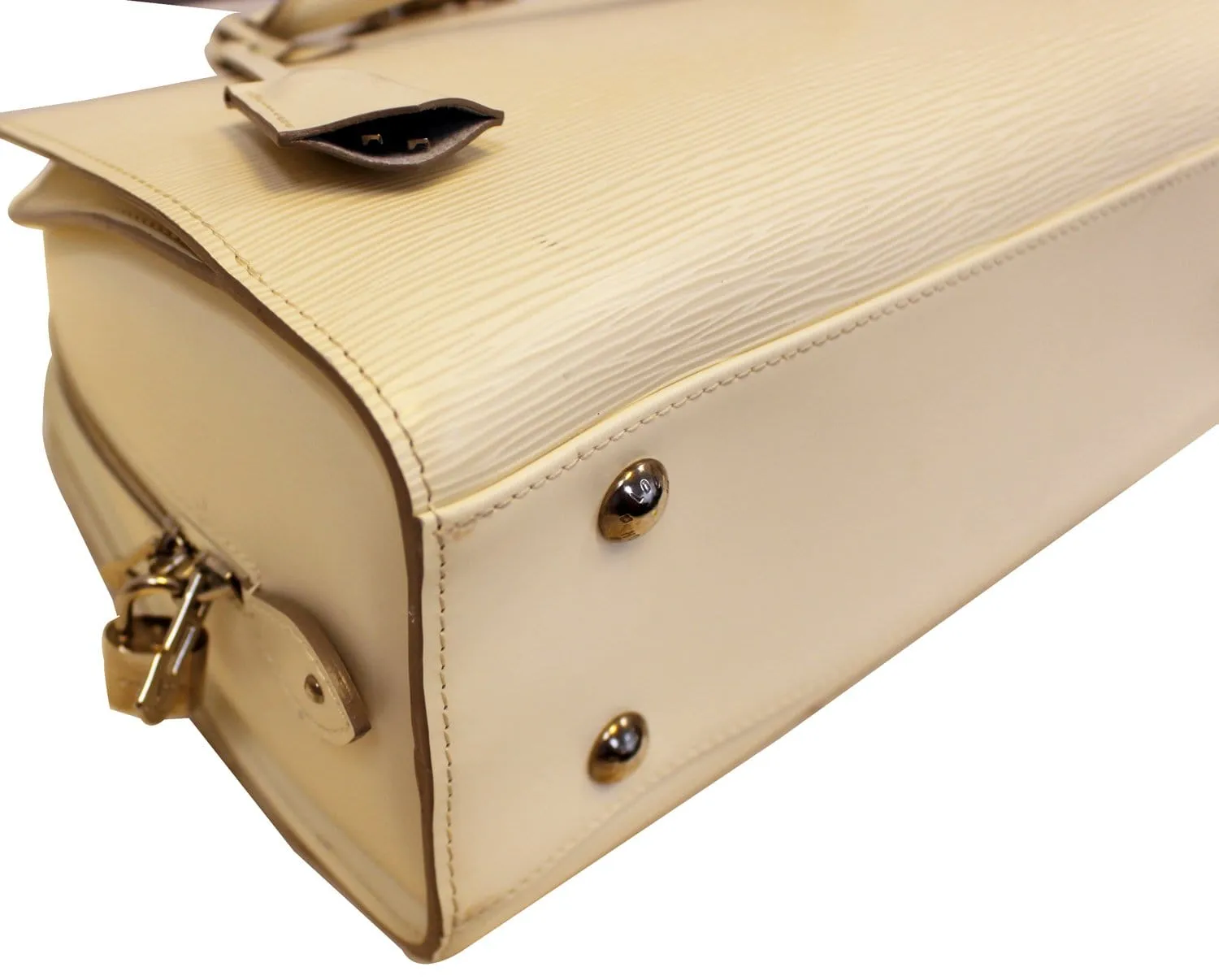 LOUIS VUITTON White Epi Leather Pont-Neuf GM Satchel Bag