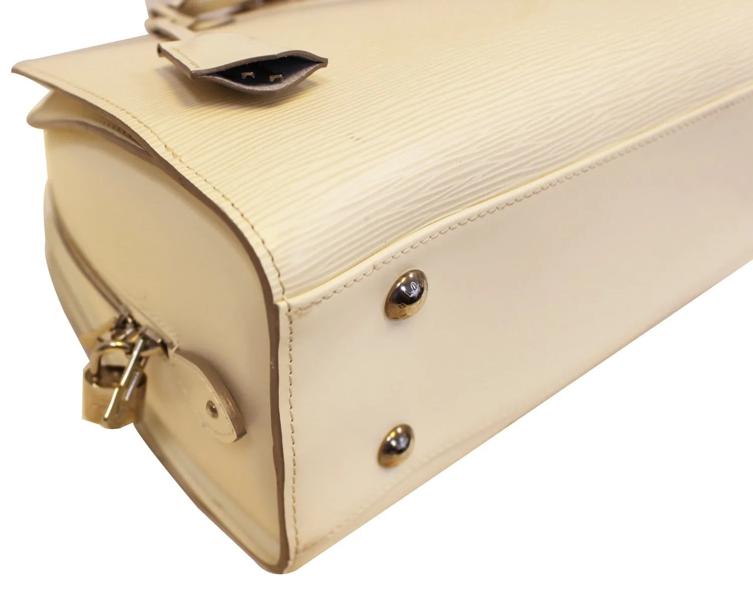 LOUIS VUITTON White Epi Leather Pont-Neuf GM Satchel Bag