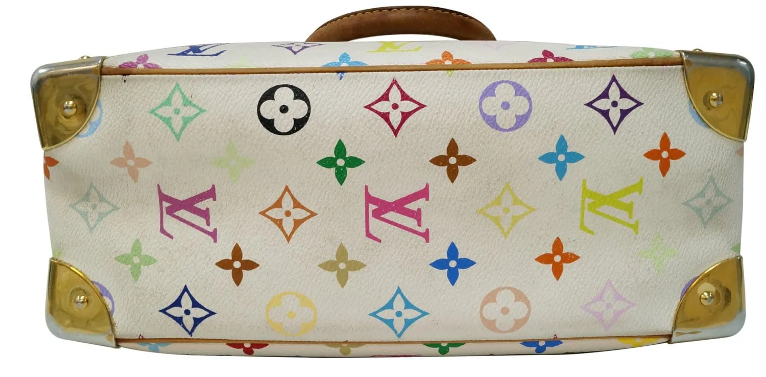 LOUIS VUITTON White Monogram Multicolor Trouville Satchel Bag - Sale