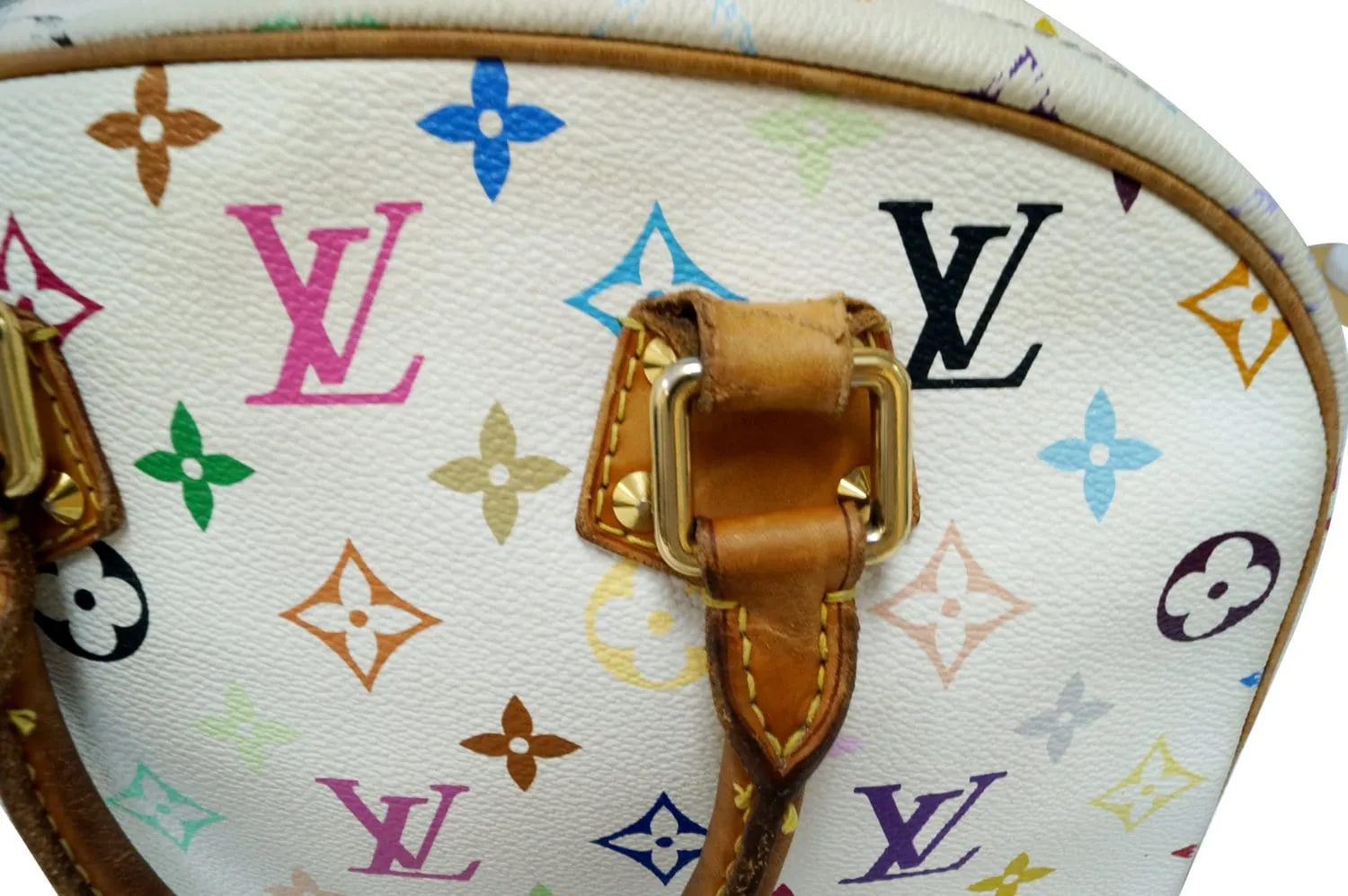 LOUIS VUITTON White Monogram Multicolor Trouville Satchel Bag - Sale