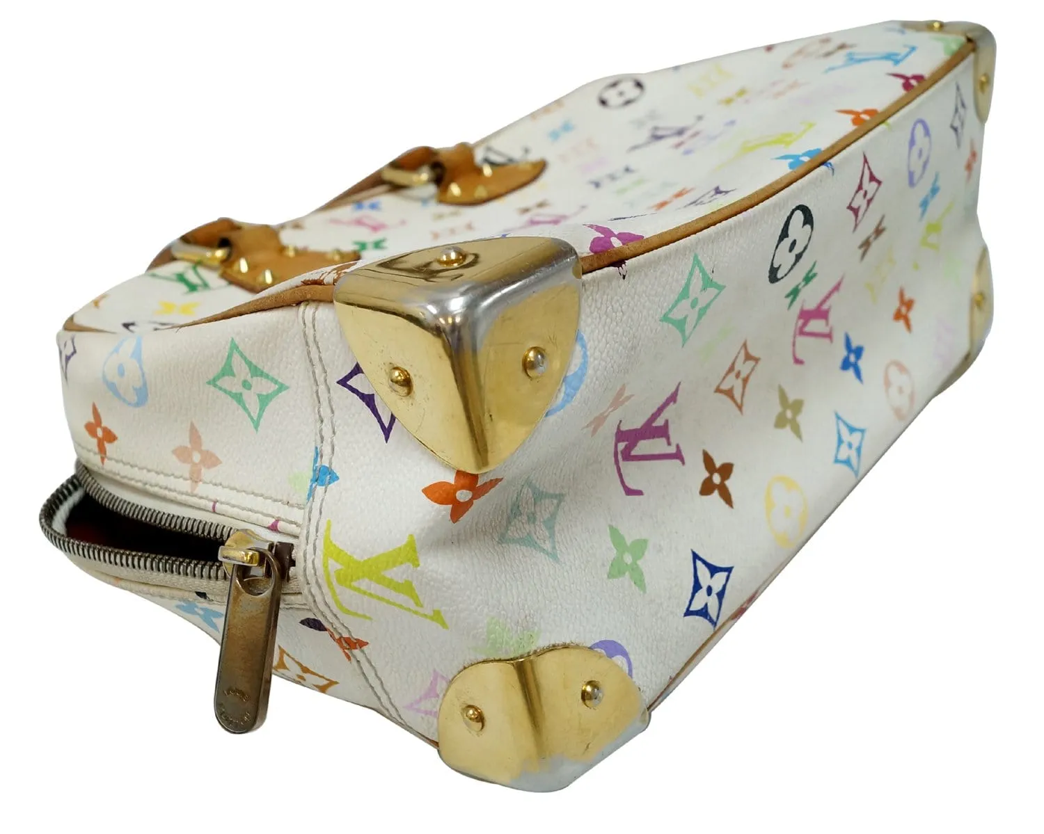 LOUIS VUITTON White Monogram Multicolor Trouville Satchel Bag - Sale