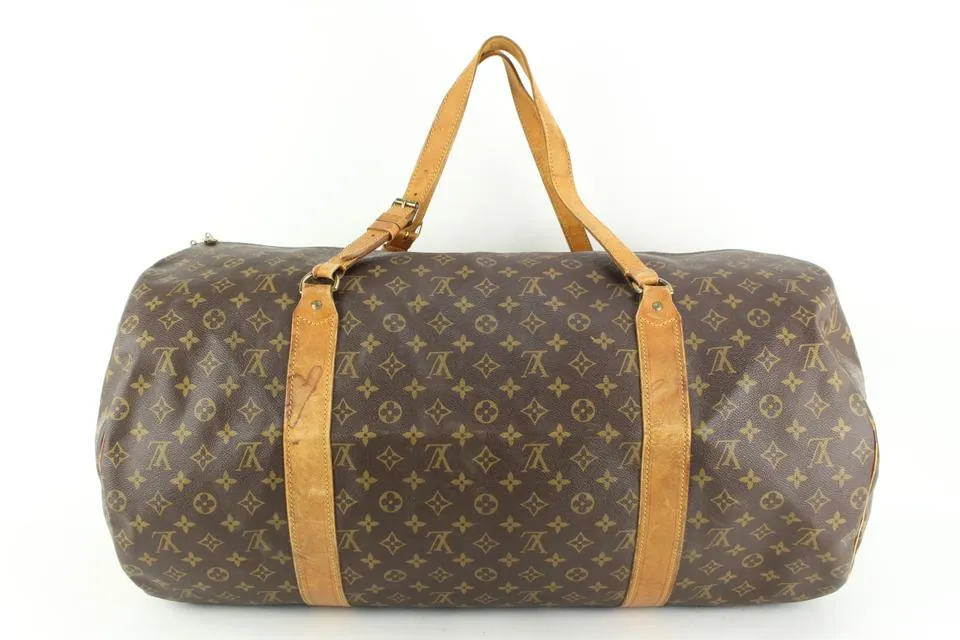 Louis Vuitton XL Monogram Sac Polochon 70 Keepall Bandouliere 64lz429s