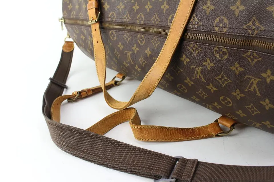 Louis Vuitton XL Monogram Sac Polochon 70 Keepall Bandouliere 64lz429s