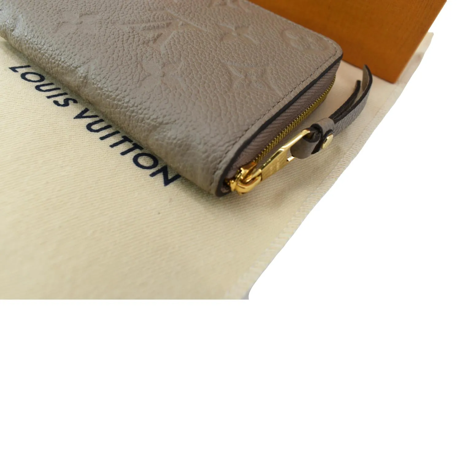 Louis Vuitton Zippy Coin Purse Monogram Empreinte Leather Tourterelle Beige