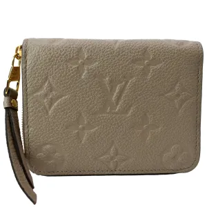 Louis Vuitton Zippy Coin Purse Monogram Empreinte Leather Tourterelle Beige