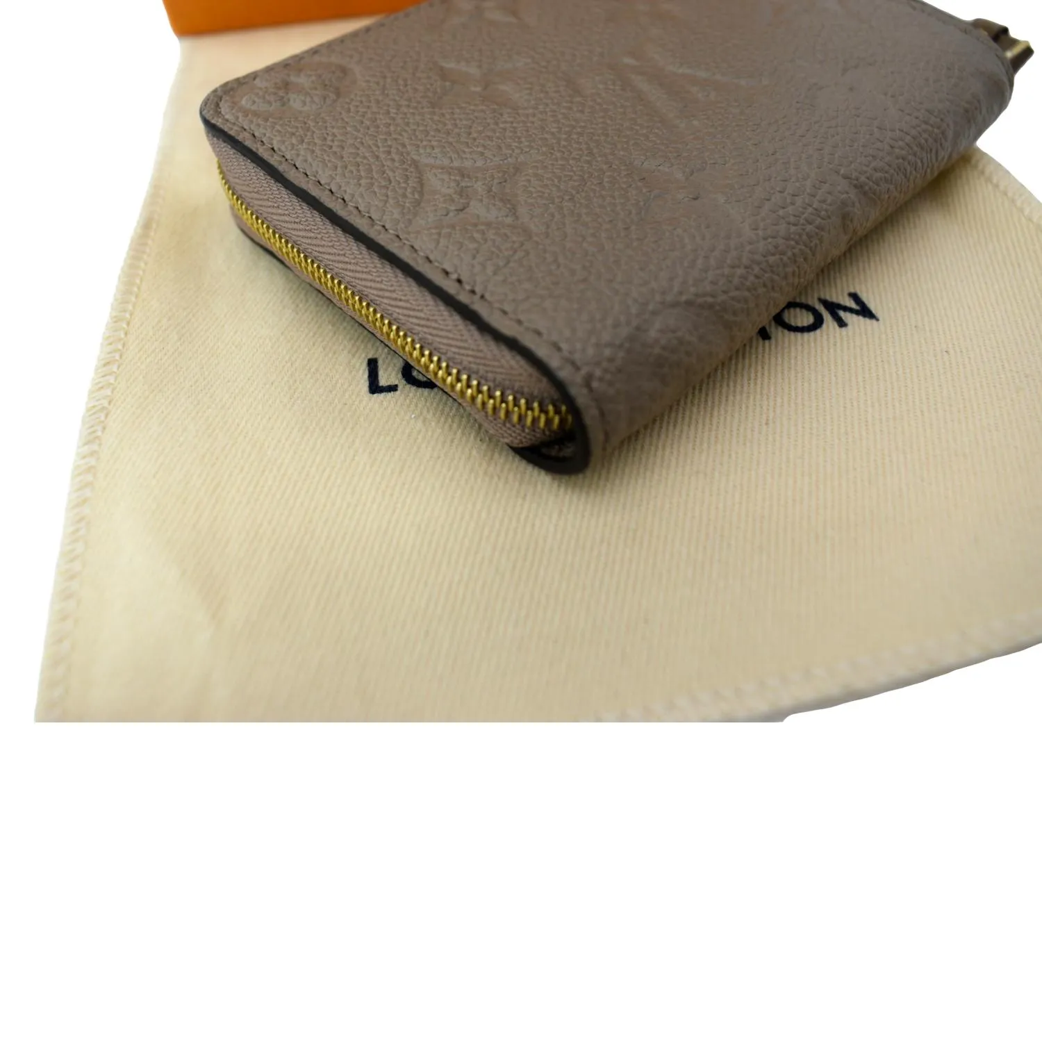 Louis Vuitton Zippy Coin Purse Monogram Empreinte Leather Tourterelle Beige