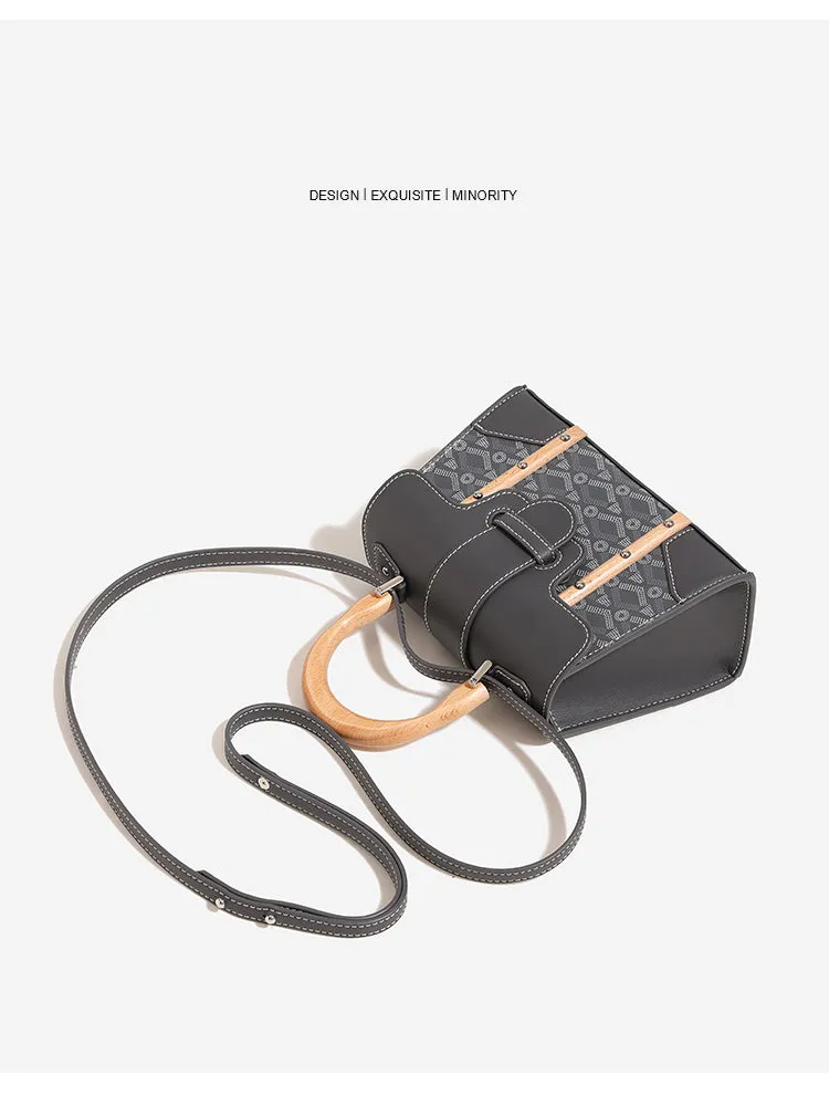 Luxury Brand Retro Vintage Dog Tooth Saigon Handbag with High Texture Fashionable and Casual Diagonal Cross Small Square Bag