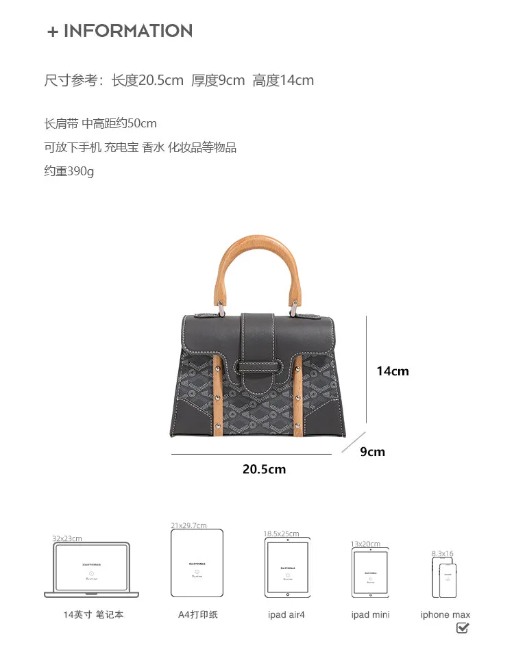 Luxury Brand Retro Vintage Dog Tooth Saigon Handbag with High Texture Fashionable and Casual Diagonal Cross Small Square Bag