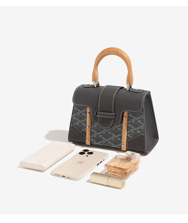 Luxury Brand Retro Vintage Dog Tooth Saigon Handbag with High Texture Fashionable and Casual Diagonal Cross Small Square Bag