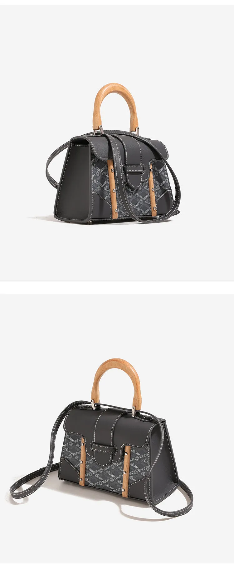 Luxury Brand Retro Vintage Dog Tooth Saigon Handbag with High Texture Fashionable and Casual Diagonal Cross Small Square Bag