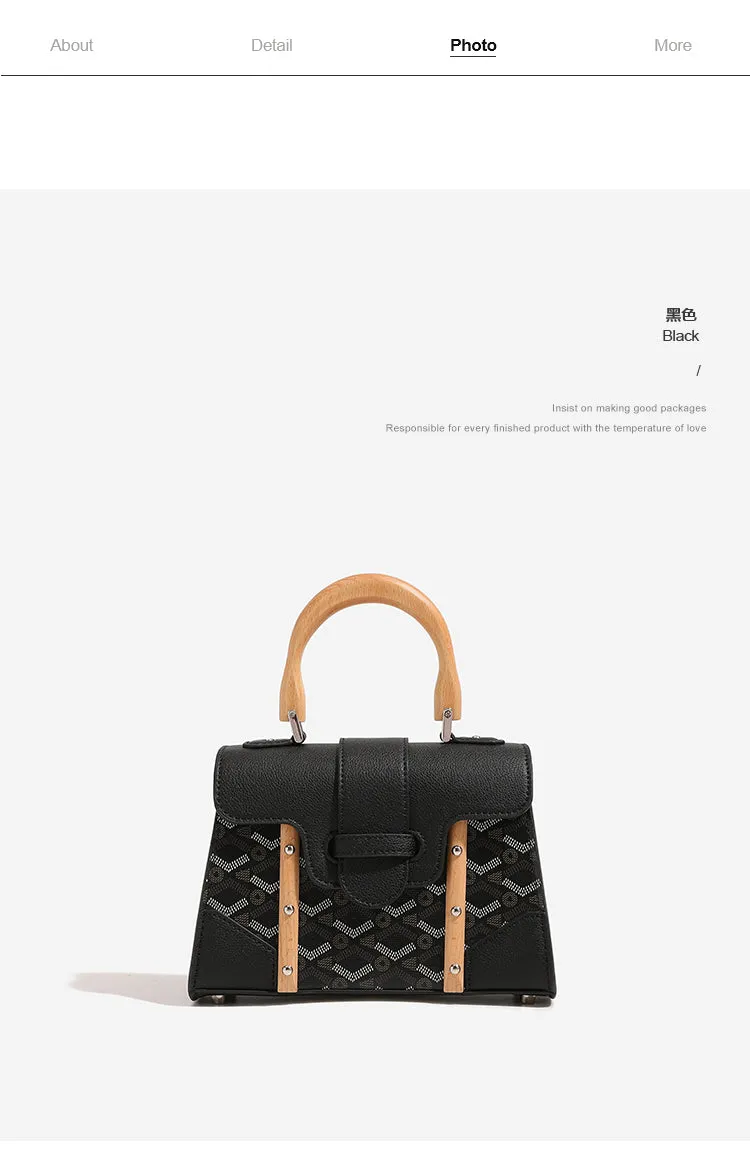 Luxury Brand Retro Vintage Dog Tooth Saigon Handbag with High Texture Fashionable and Casual Diagonal Cross Small Square Bag