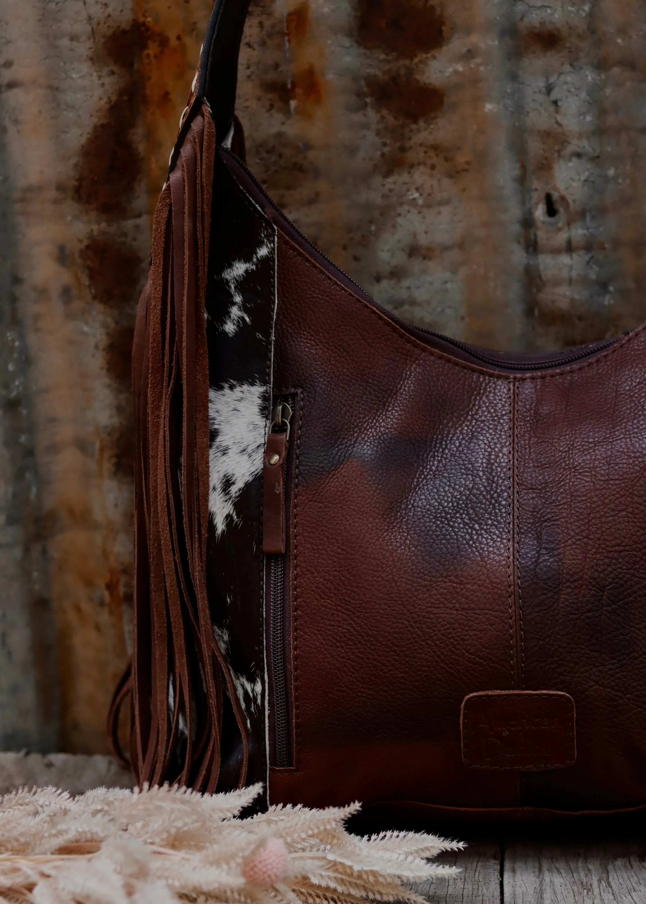 Macy Tooled Leather Cowhide Bag