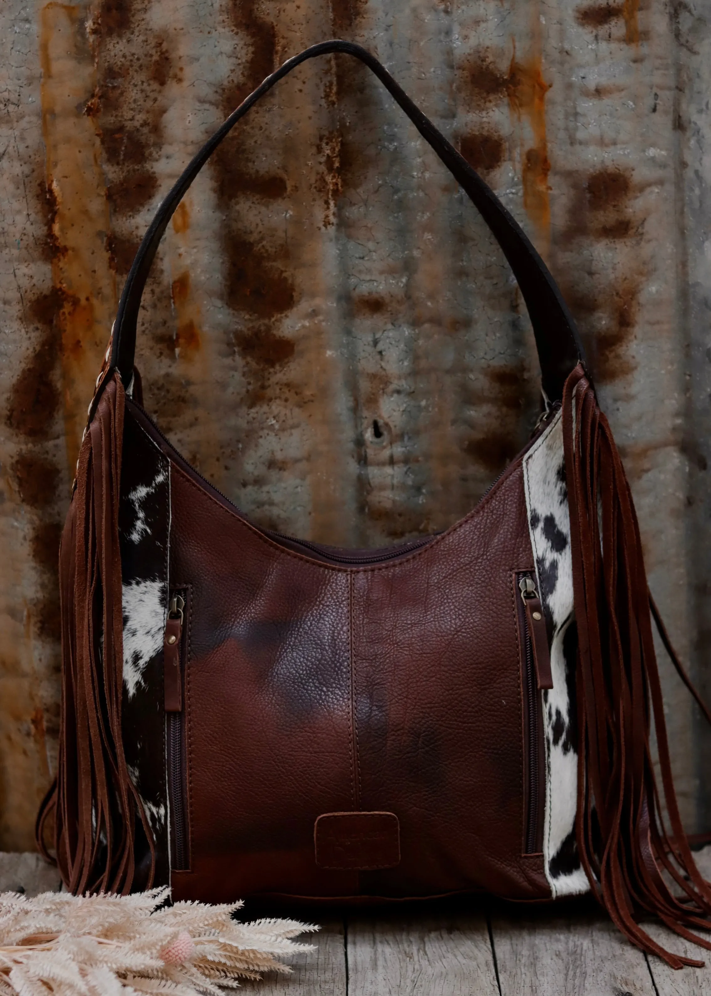 Macy Tooled Leather Cowhide Bag