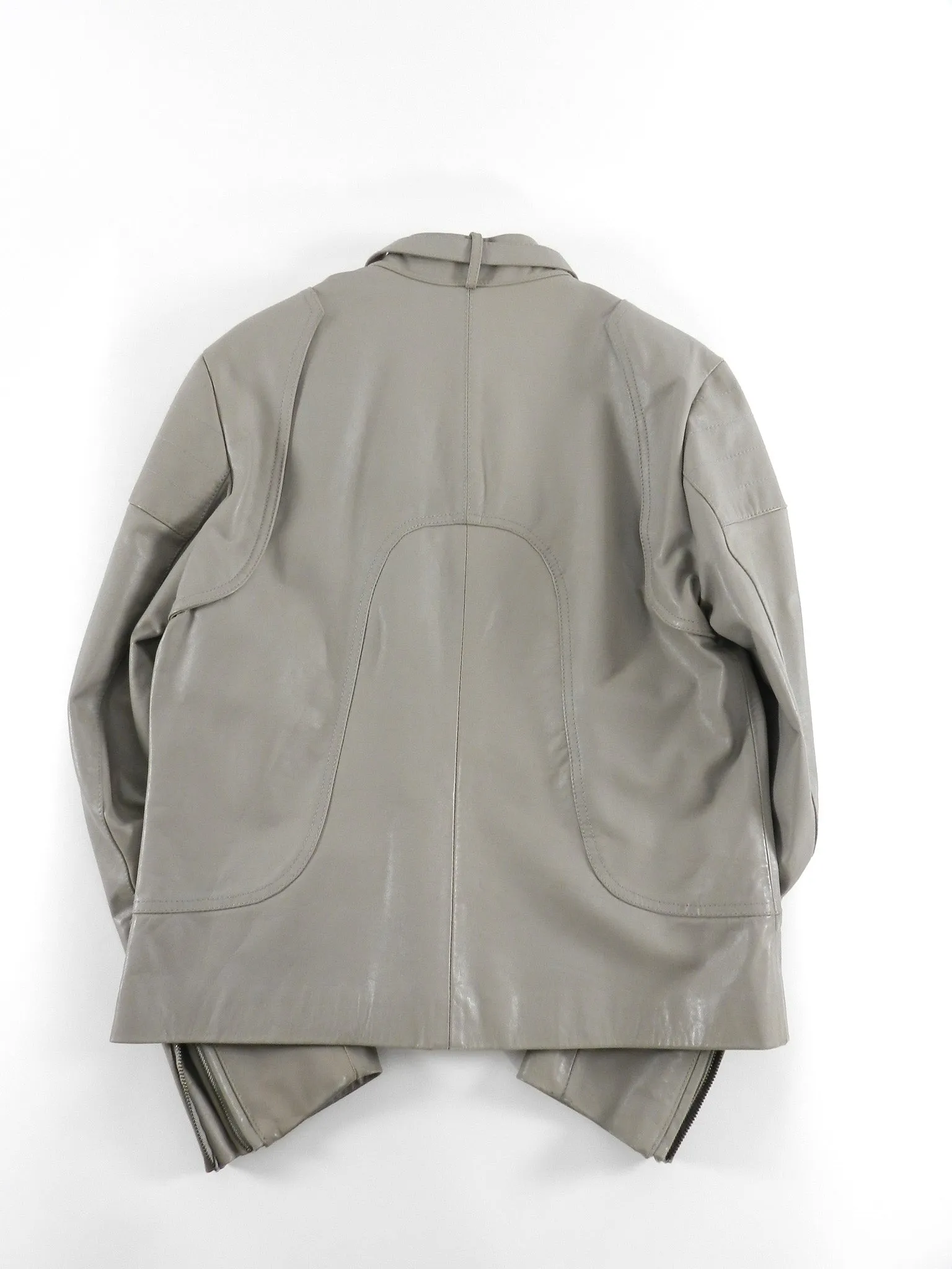 Maison Margiela Light Grey Moto Cafe Racer Jacket - L