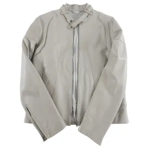 Maison Margiela Light Grey Moto Cafe Racer Jacket - L