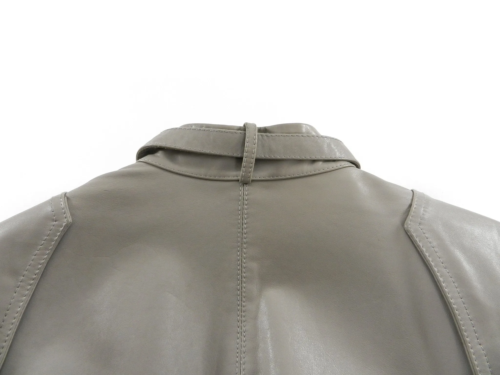 Maison Margiela Light Grey Moto Cafe Racer Jacket - L