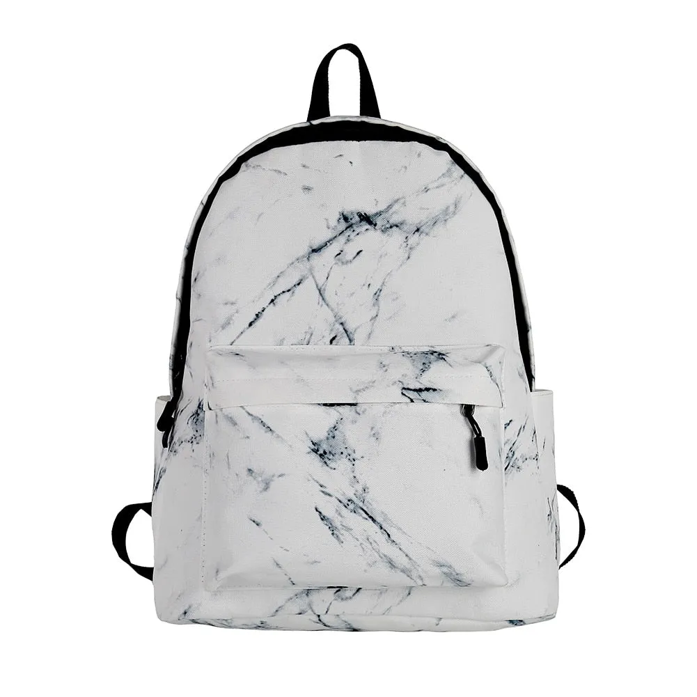 Marble Print Travel Backpack