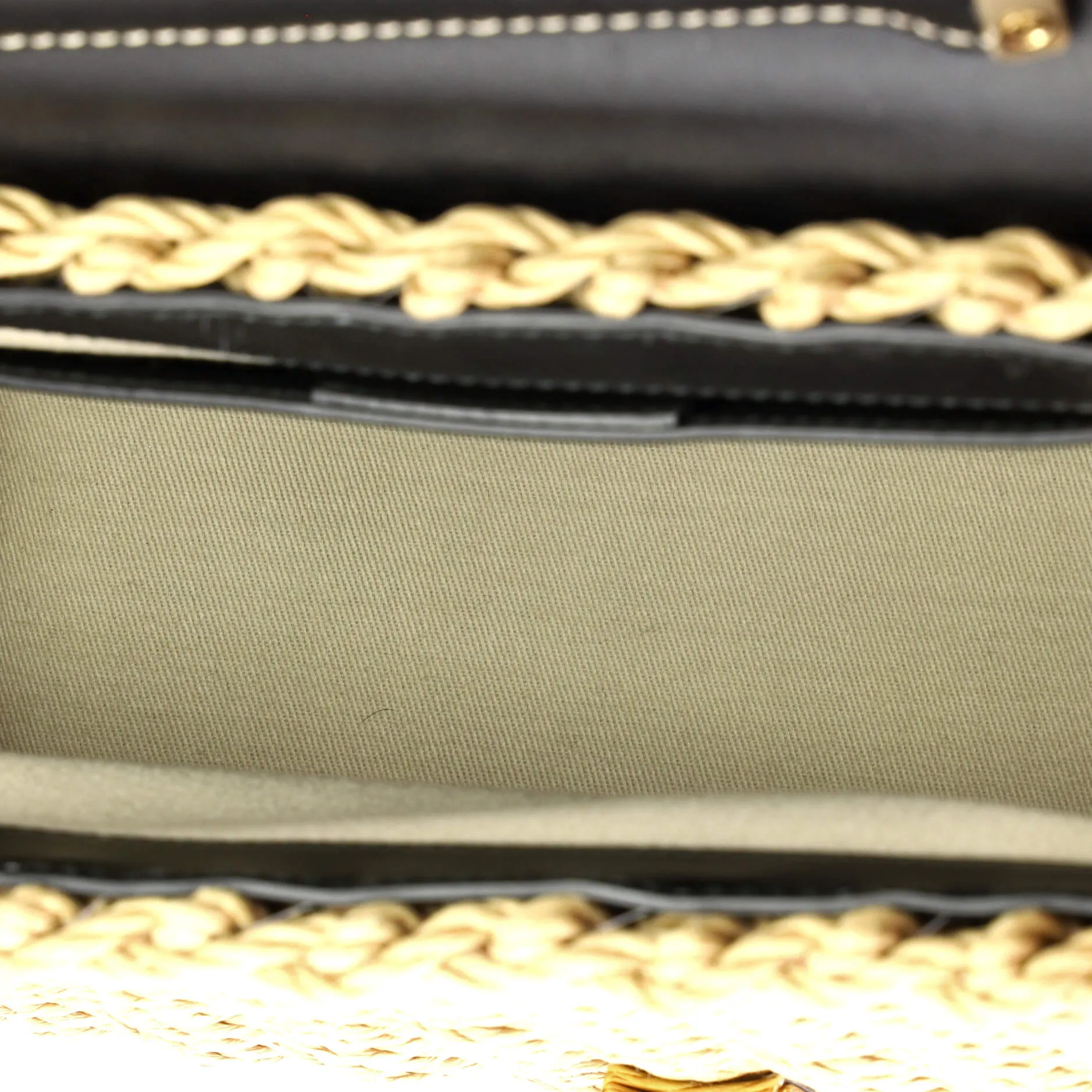Margot Satchel Wicker with Leather Small