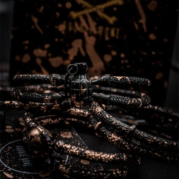 Matte Black Splashed Rose Gold Double Stingray Bracelet