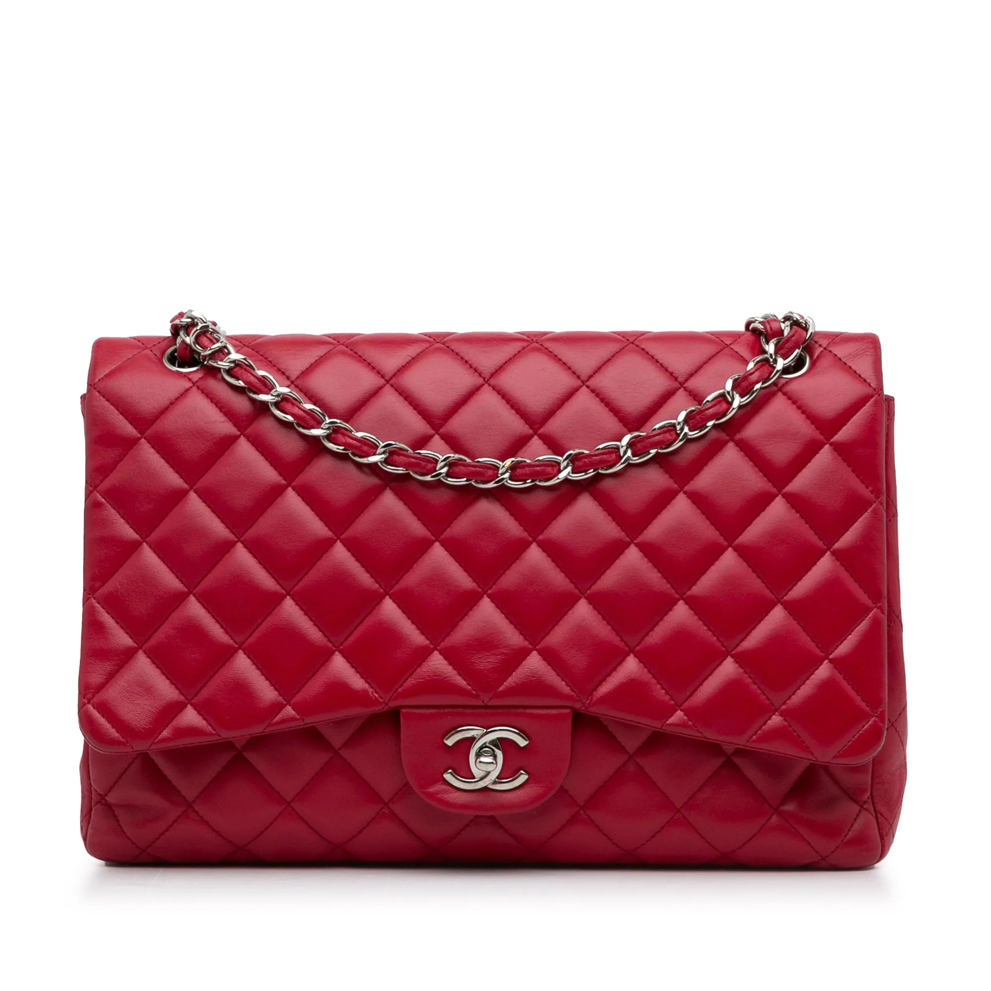Maxi Classic Lambskin Single Flap
