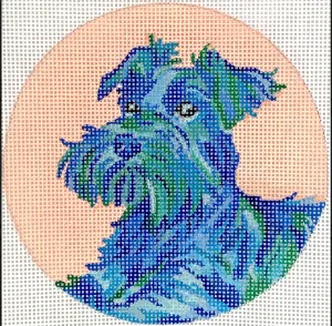 MC-OM-02 Ornament/Mini- Scottie on Peach