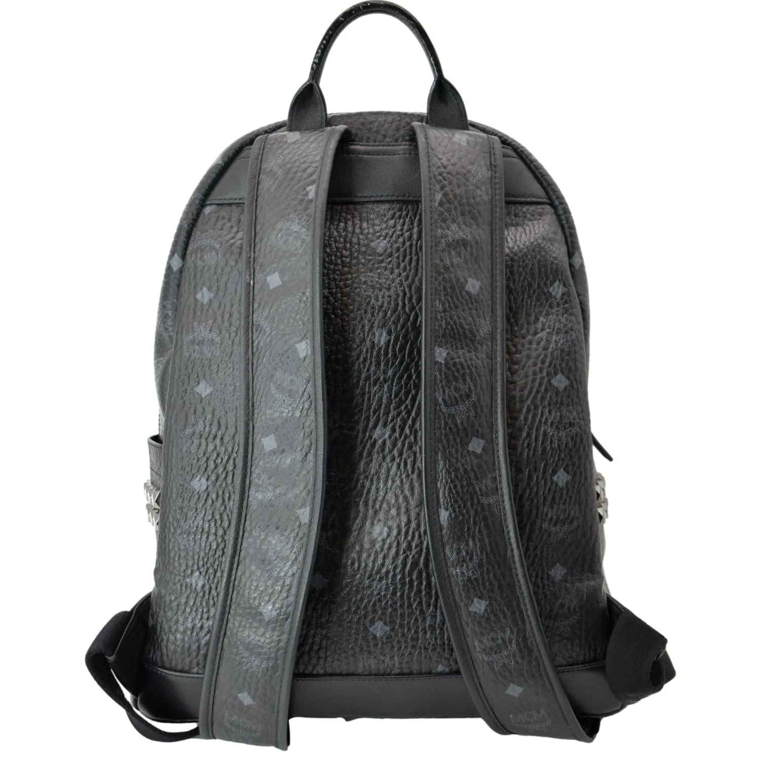 MCM Stark Classic Visetos Canvas Backpack Black