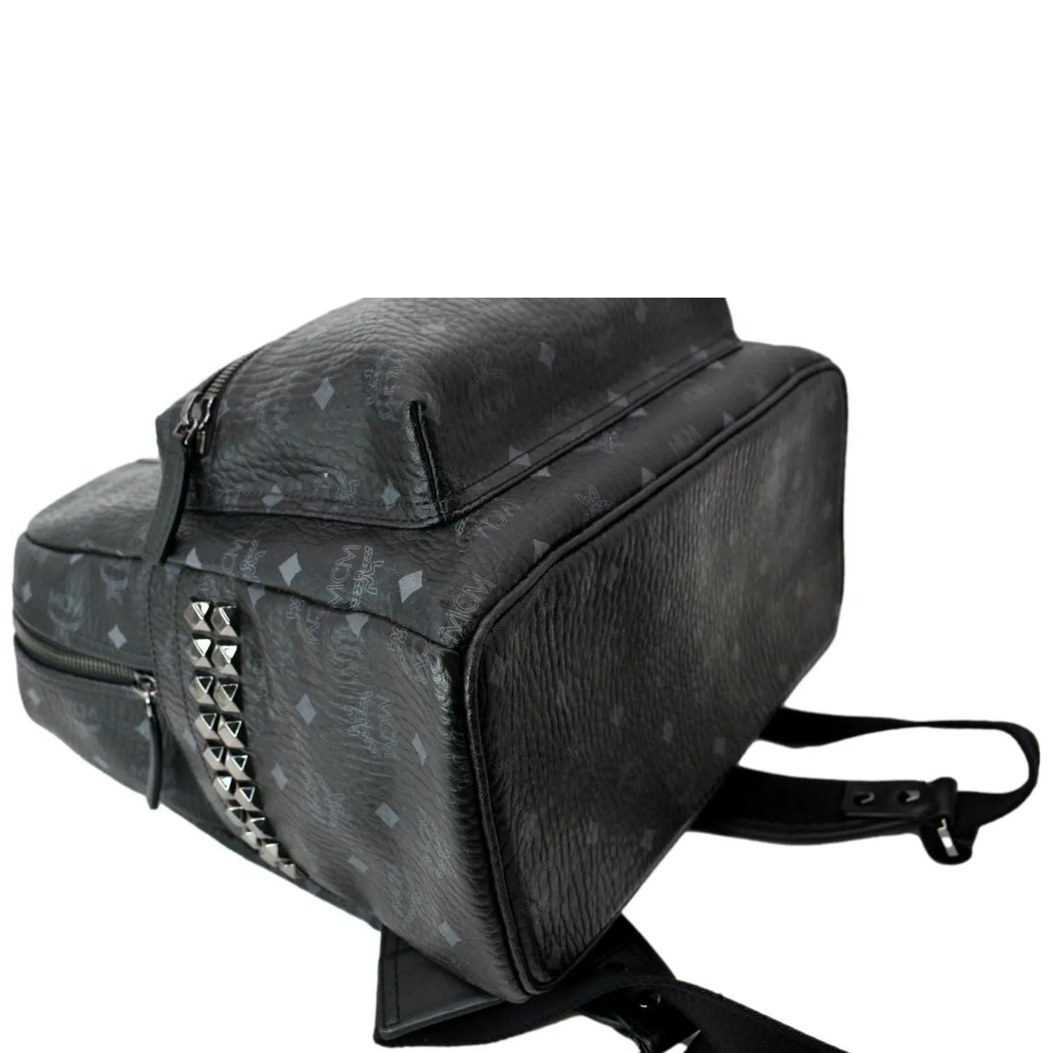 MCM Stark Classic Visetos Canvas Backpack Black