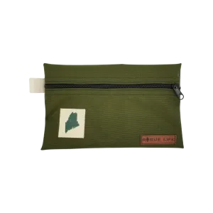 ME State Large Zipper Pouch /w Leather Patch