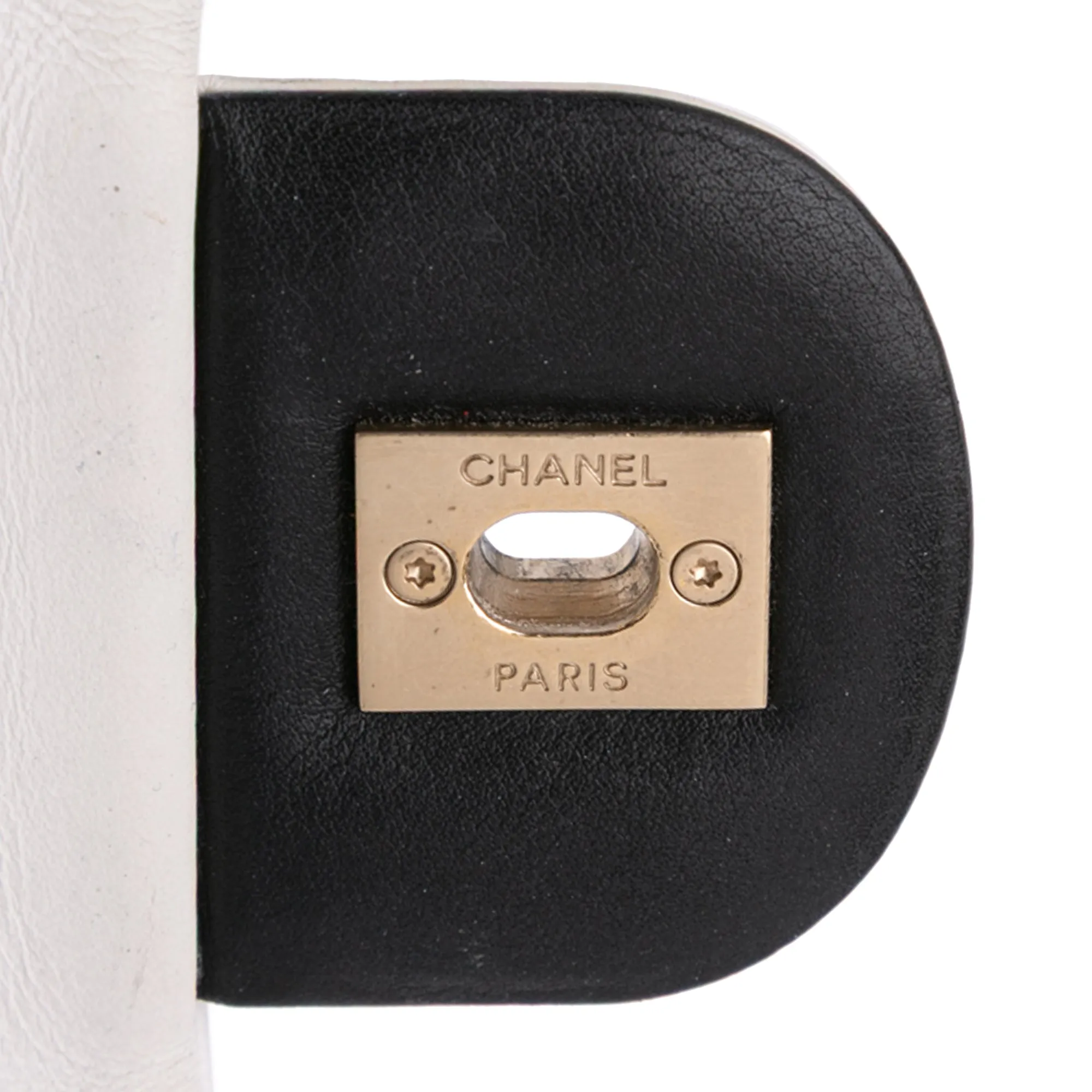 Medium Bicolor Calfskin Graphic Flap