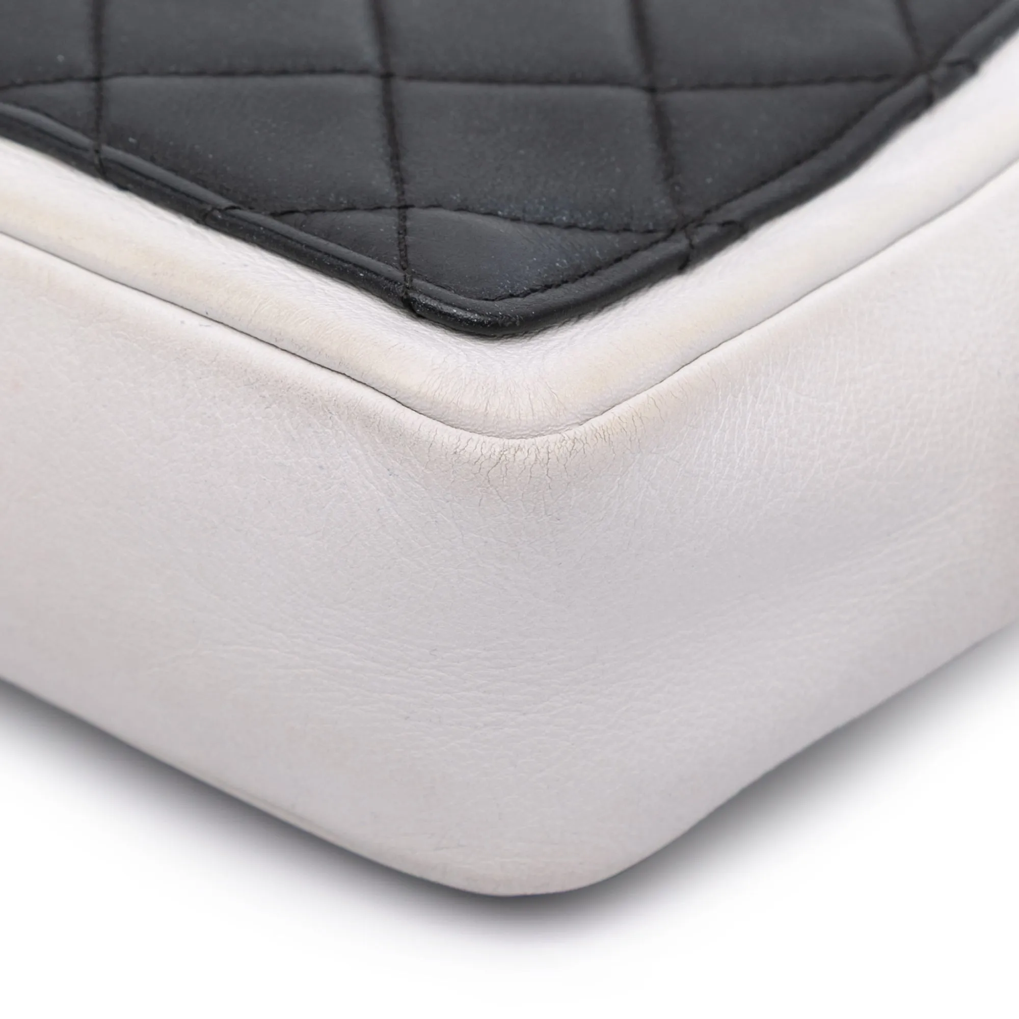 Medium Bicolor Calfskin Graphic Flap