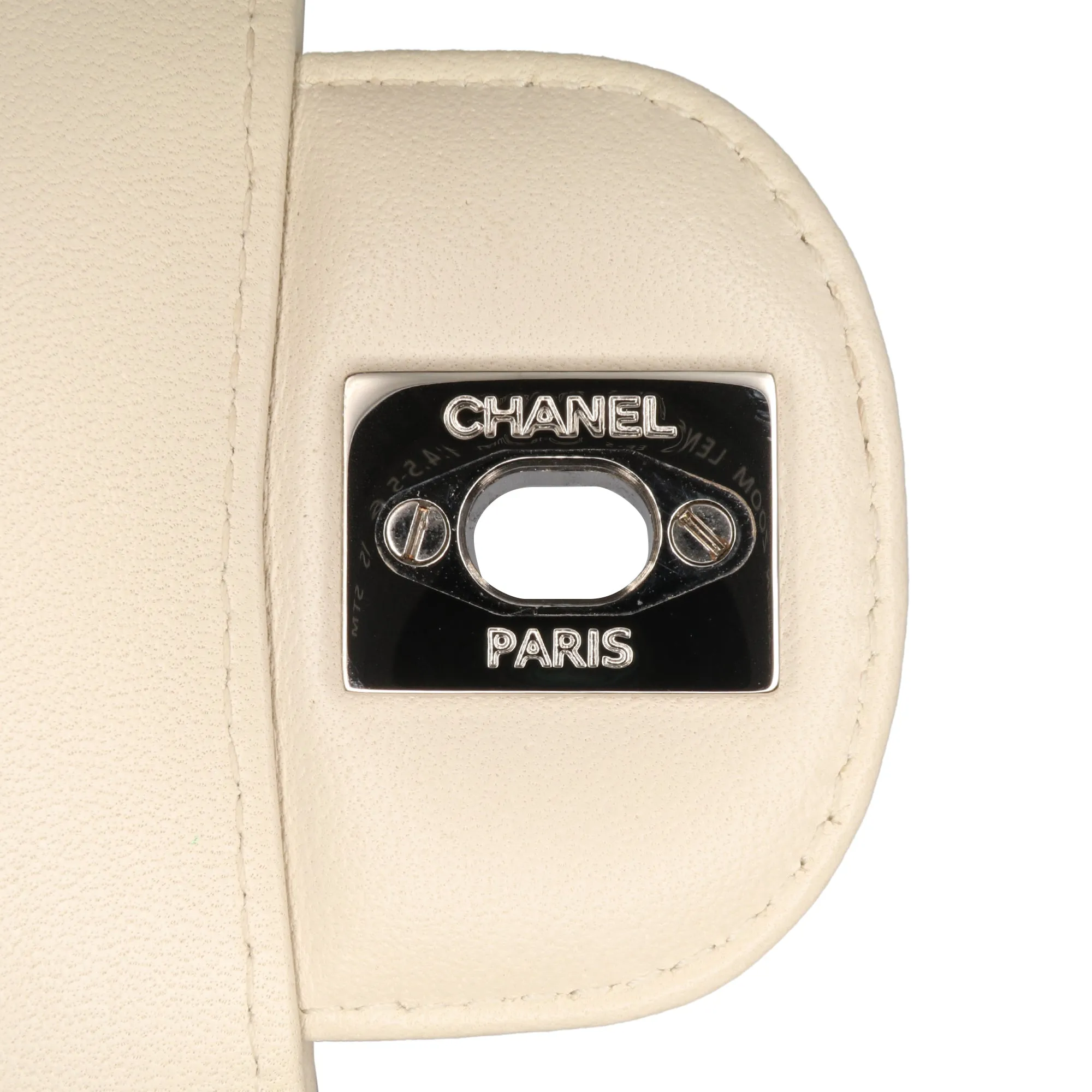 Medium Classic Chevron Lambskin Double Flap