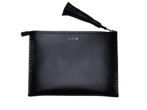 Medium Custom Embossed Laced Leather Clutch