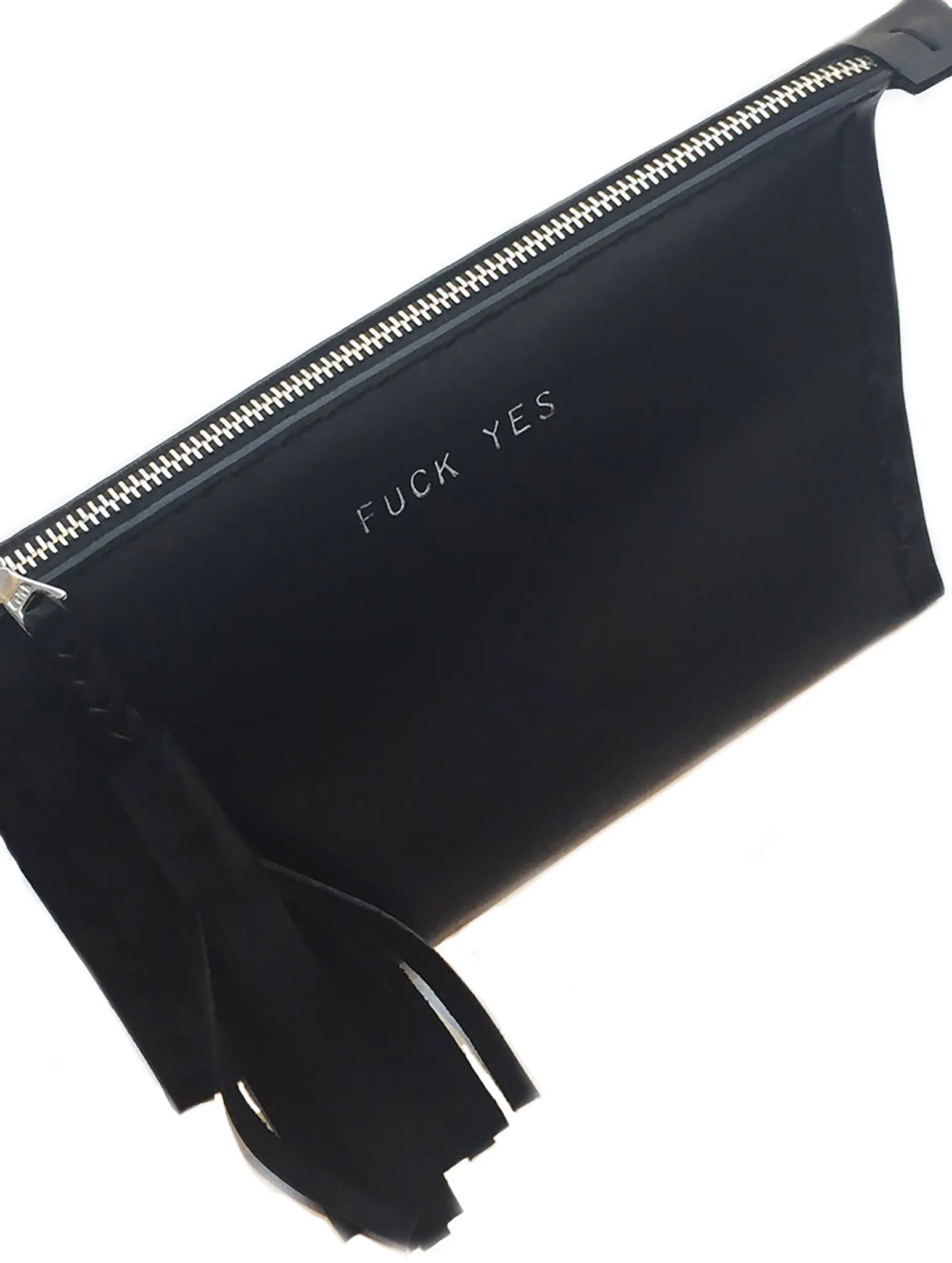 Medium Custom Embossed Laced Leather Clutch