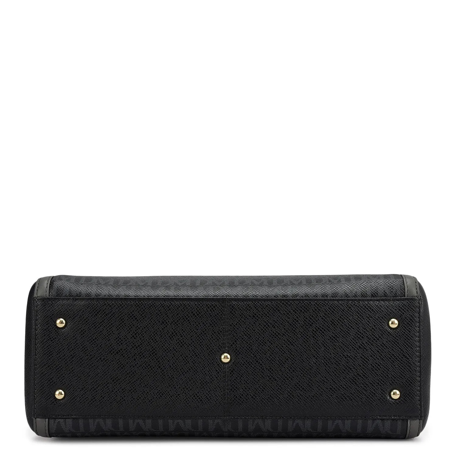 Medium Monogram Franzy Leather Satchel - Black