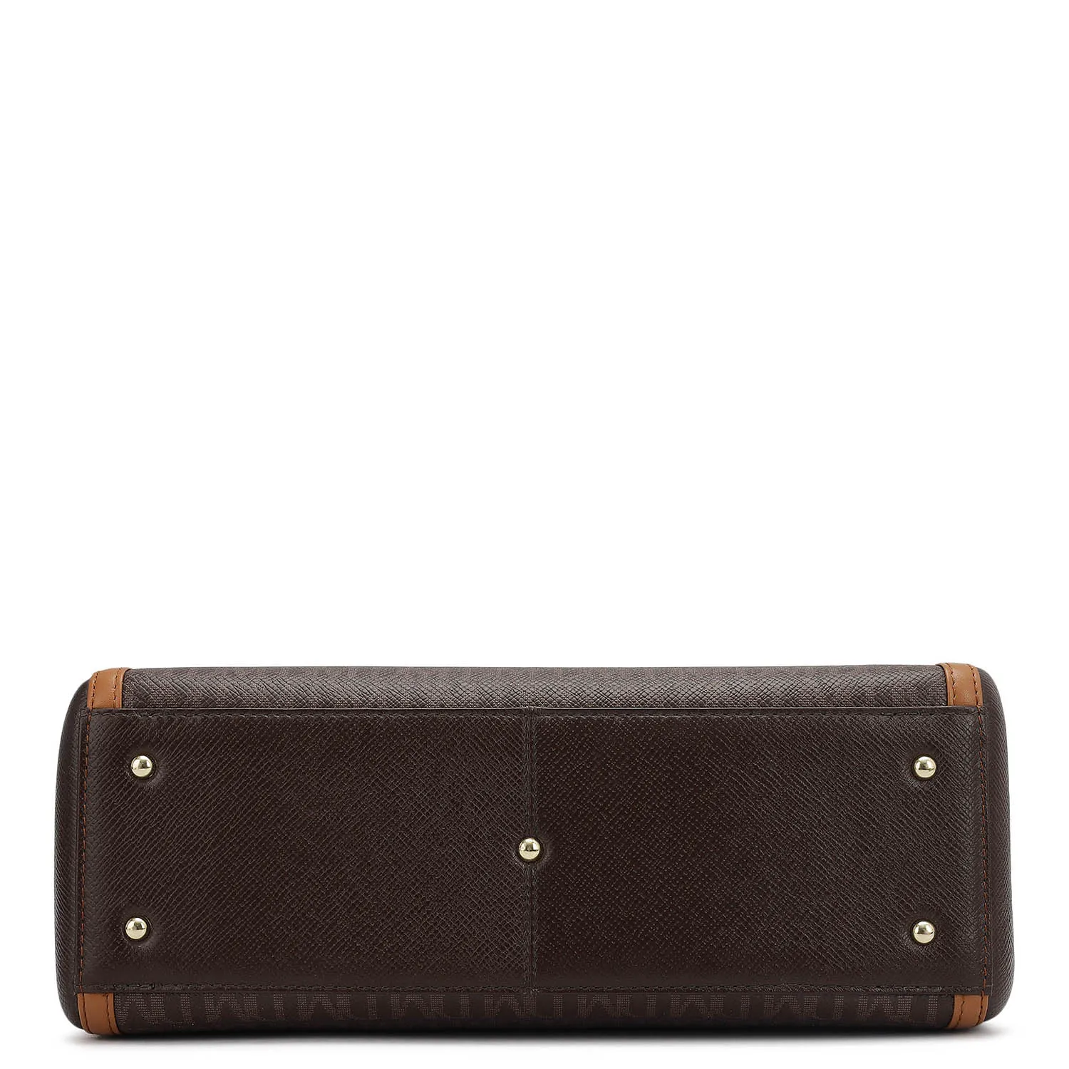 Medium Monogram Franzy Leather Satchel - Chocolate