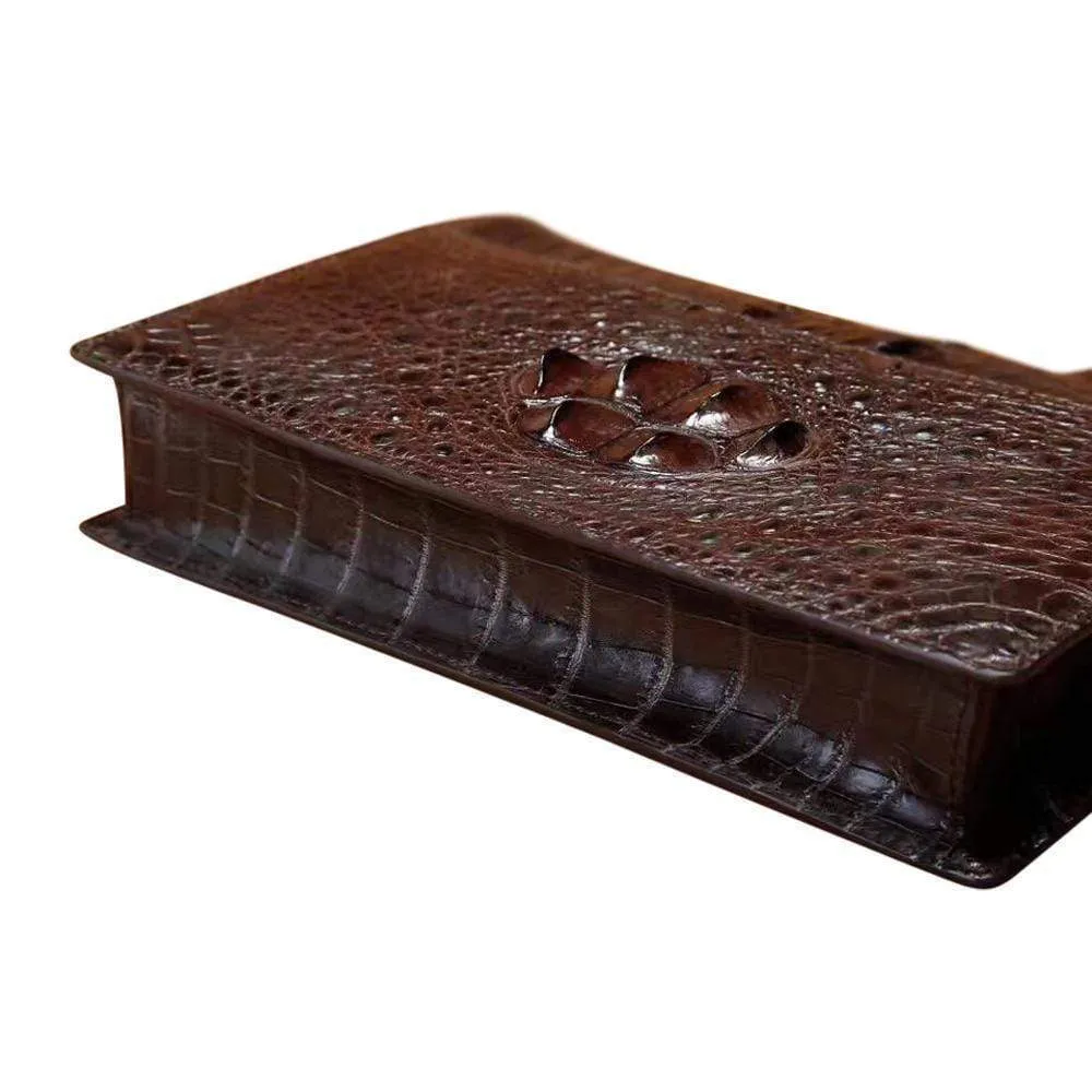 Men's Genuine Crocodile Skin  Leather  Clutch Bag