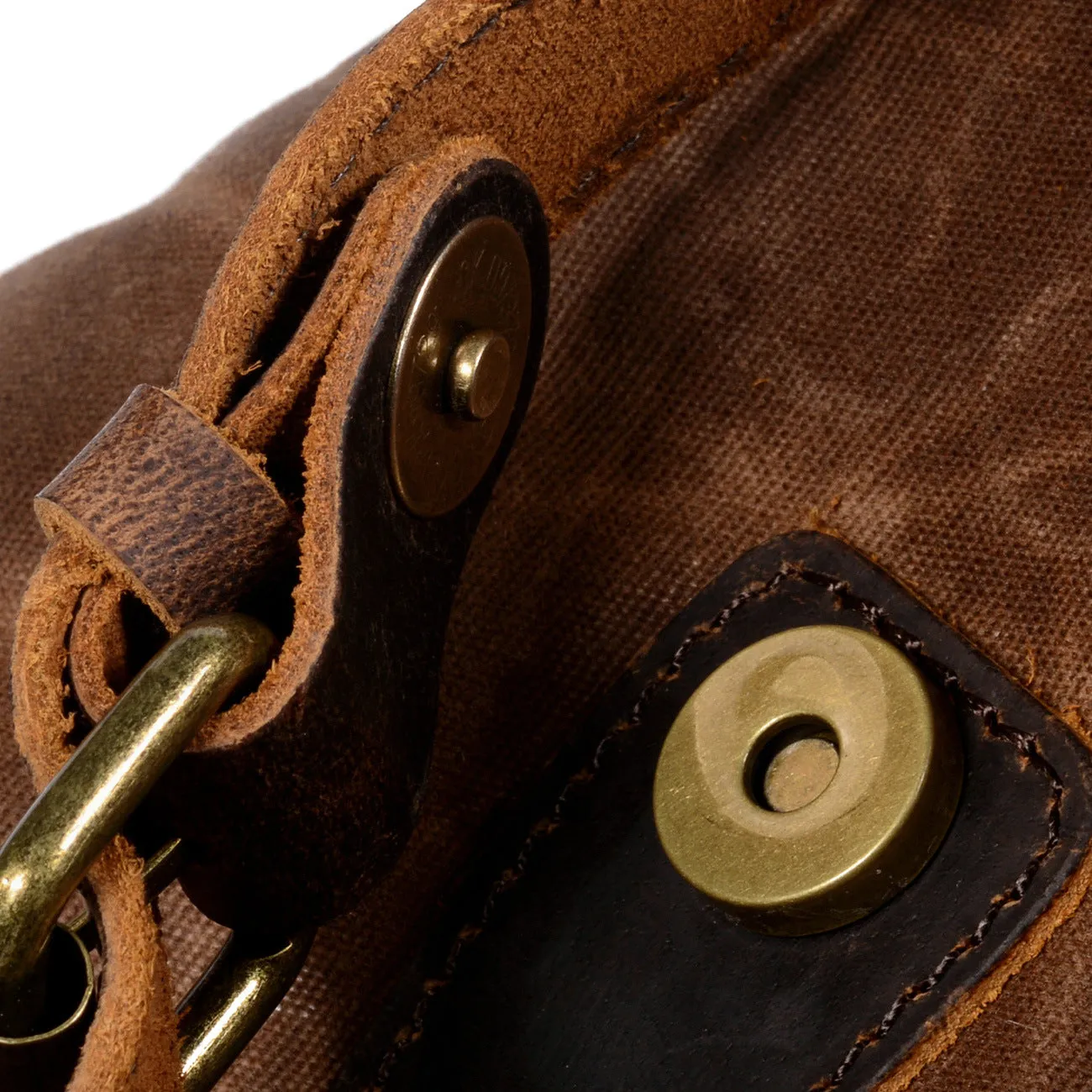 Men's Shiralee Vintage Drawstring Oil Wax Canvas Backpacks