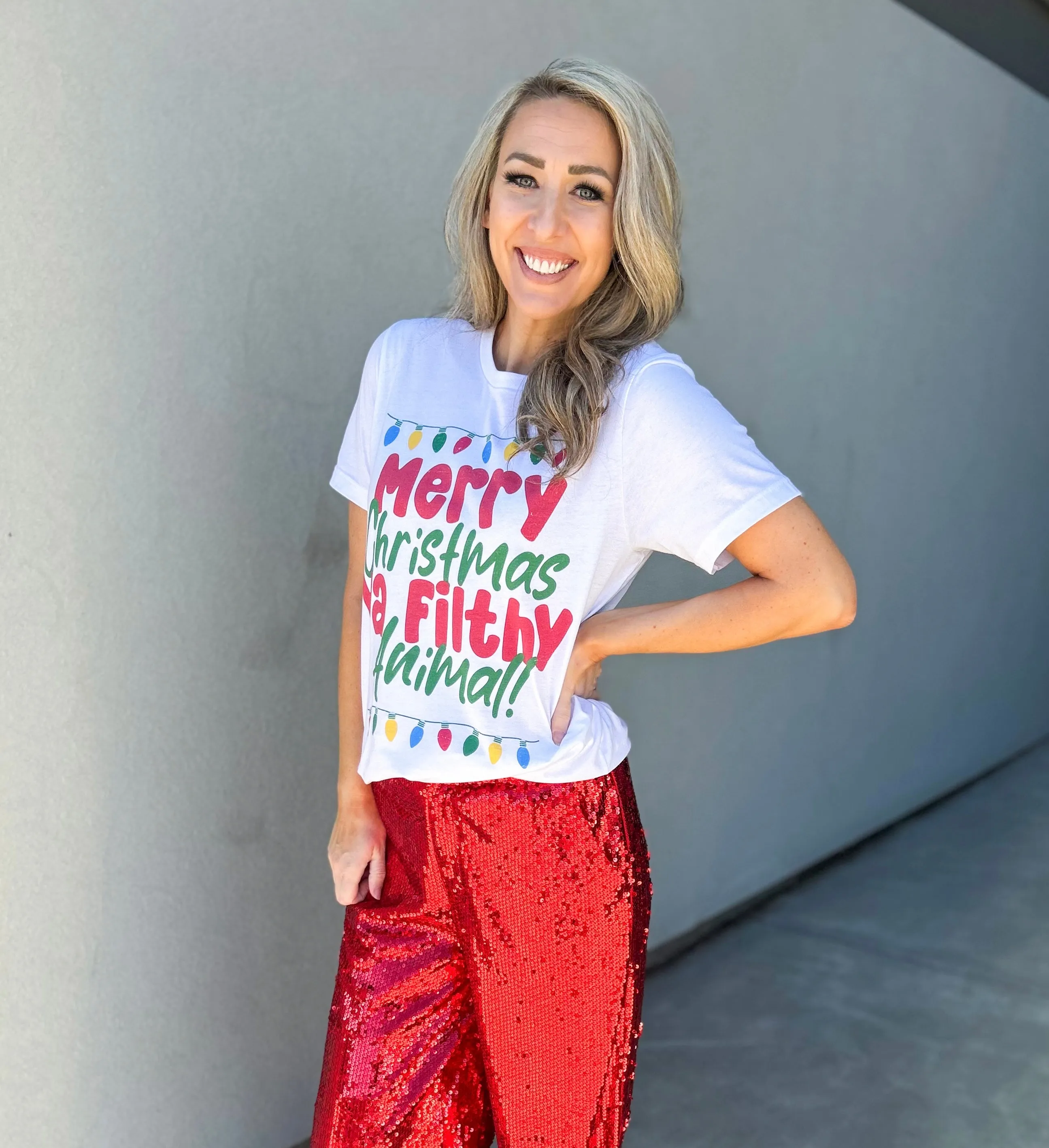 Merry Christmas Ya Filthy Animal Tee