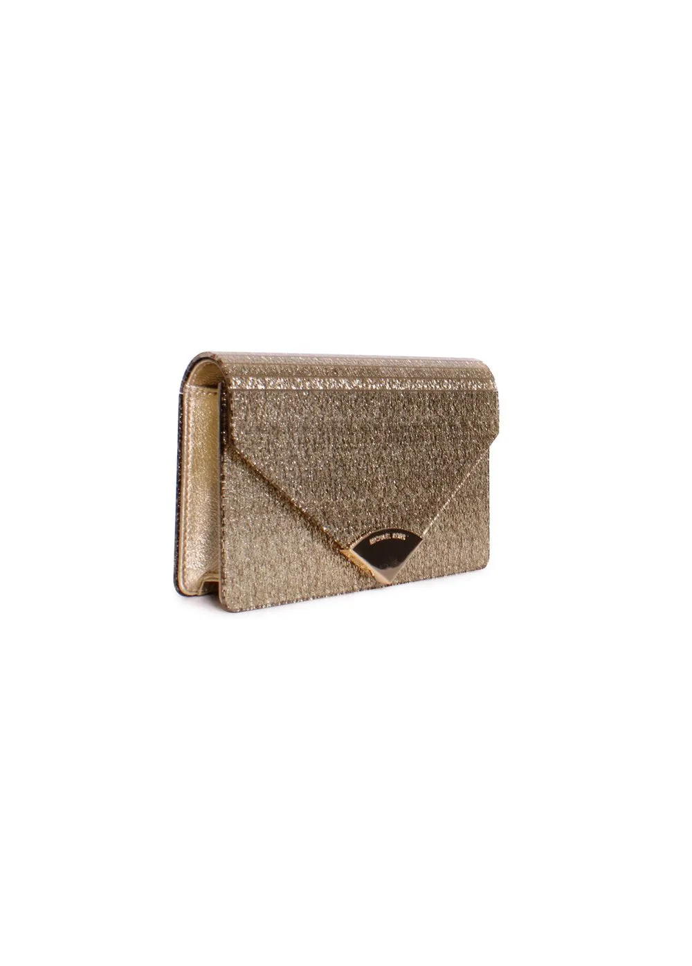 MICHAEL Michael Kors Women's Barbara Metallic Envelope Clutch, Gold, One Size