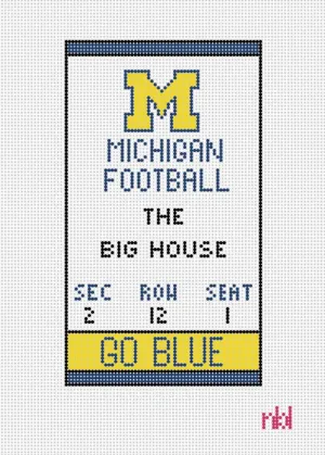 Michigan Ticket Mini Flag Canvas