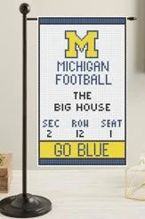 Michigan Ticket Mini Flag Canvas
