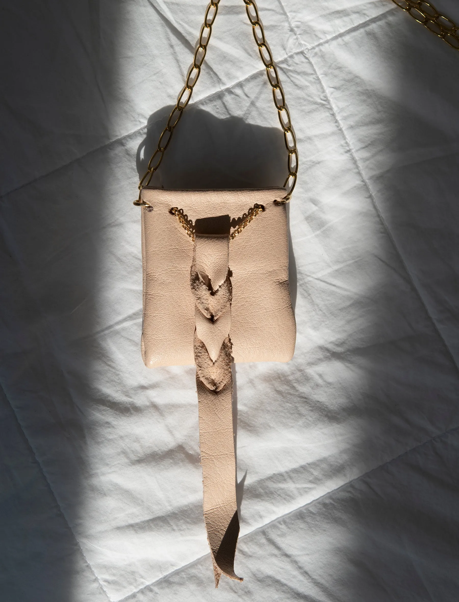 Micro Amulet Stash Pouch Chain Necklace