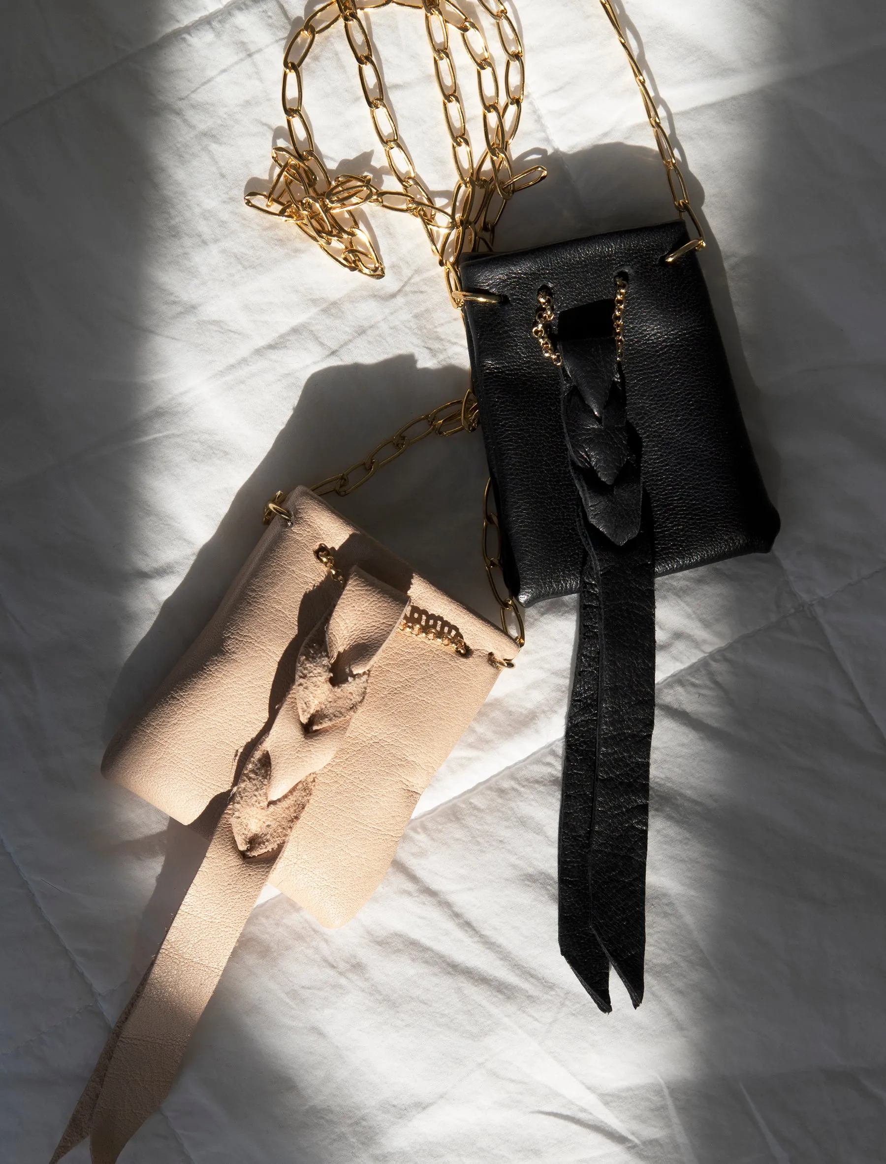 Micro Amulet Stash Pouch Chain Necklace